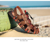 Sandalias suaves de verano para hombre, zapatillas informales de cuero para exteriores, antideslizantes, ligeras y cómodas, zapatos deportivos de playa - details 18
