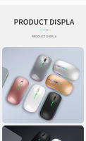 Portable RGB Bluetooth Wireless Mouse 2.4GHz USB Rechargeable Power Display Mouse Gamer for iPad Laptop PC Macbook Gaming Mouse - details 12