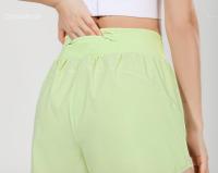 Pantalones cortos transpirables de doble capa para mujer, shorts de fitness de secado rápido, pantalones cortos de yoga, pantalones de entrenamiento, 2 en 1 - details 2