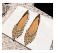 Zapatos de punta para mujer, planos, nuevos de primavera y otoño, zapatos de boca ligera plateada, suela suave para mujer de talla grande, zapatos de dama. - details 26