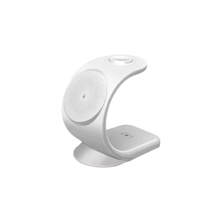 Soporte de Cabeza para Teléfono Móvil 13 con Carga Inalámbrica 3 en 1 Portátil Magnético Color Blanco Normal producto fabricado en China - 1