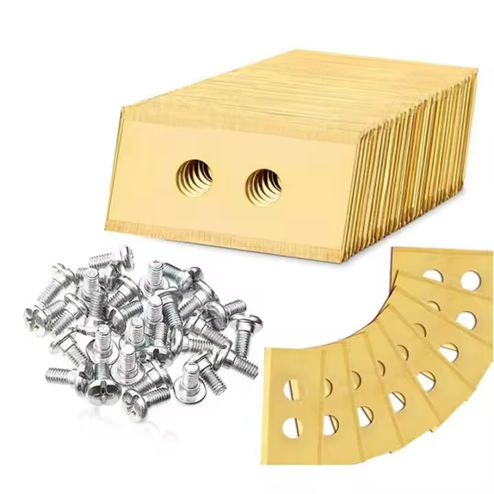 Hoja de cortacésped de doble orificio, tornillos dorados adecuados para Robot inteligente Landroid, 30 unids/set - 1