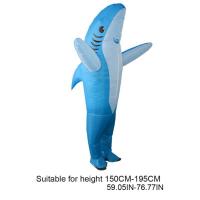 Disfraz de tiburón para adultos, traje inflable divertido para llevar, traje gordo, accesorios de Cosplay de dibujos animados para Halloween - details 5