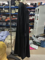 Vestido de Swing Largo para Mujer 2024 Cuello en V con Volantes Algodón y Cáñamo Elegante y Suelto - details 3