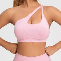 Sujetador deportivo asimétrico para mujer, Top de gimnasio con soporte alto, cuello Halter, espalda descubierta, Fitness, velocidad, Activewaer, entrenamiento, ropa interior sin costuras - details 10