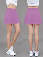 Falda Corta Deportiva para Mujer para Tenis, Bádminton, Yoga - Estilo Atlético Casual, Color Sólido, Mezcla de Poliéster y Spandex Elástico, Lavable a Máquina - Primavera/Verano/Otoño - details 42