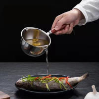 Olla de Aceite de Acero Inoxidable para Cocina Herramienta Útil para Sopa Miniatura y Leche Herramienta de Cocina para Derretir Mantequilla y Soplar Aceite - details 2