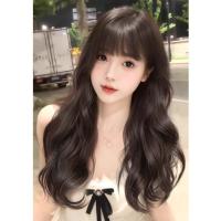Peluca sintética de estilo coreano con flequillo, postizos con clip, peluca larga ondulada y rizada, cabello falso invisible, cosplay, pelucas de lolita para mujer - details 11