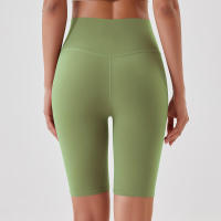 Pantalones cortos de yoga para mujer, leggings deportivos transpirables, cintura alta, para entrenamiento y gimnasio - details 11
