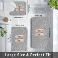 Juego de 3 Alfombras de Baño de Almohadilla de Grijear Suaves y Cómodas para Uso en Baños - details 3