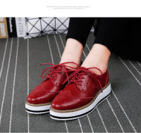 Zapatos de cuero genuino de alta calidad para mujer, zapatos Derby planos Brogue informales, zapatos Oxford formales Retro Brock para mujer - details 14