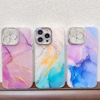Funda de lujo con marco chapado y pintado de mármol IMD para iPhone 16 Pro Max 15 Pro 14 Pro - details 2