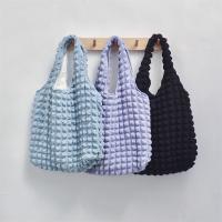 Bolso de hombro plisado para mujer, bolsa Vintage de gran capacidad, Color caramelo, Burbuja, nube, compras, Verano - details 23