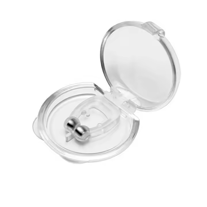 Dispositivos antirronquidos, tapón para ronquidos con imán ajustable, clip nasal de silicona para ayudar a reducir los ronquidos, ayuda para ronquidos para un sueño cómodo y más silencioso, ronquidos - 1