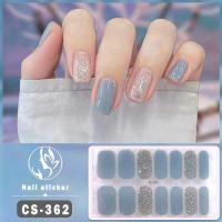 Pegatinas de Uñas de Gel de Plata Brillo Completo Adhesivo Fácil Manicura Francesa Sencilla Belleza - details 6