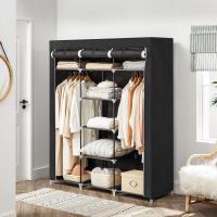 RYG12B Armario Armario organizador, Textil Plegable, Color Negro, 150 x 45 x 175 cm - details 0
