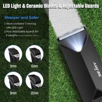 Sejoy 6 en 1 Kit de barba eléctrica para hombres y mujeres, recortador de pelo de nariz, afeitadora de cejas, afeitadora corporal portátil IPX5 - details 16