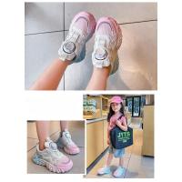 Zapatos para niñas Zapatillas con botón giratorio Suela suave Zapatos de malla transpirable antideslizantes Zapatos para correr para niños de primavera y otoño - details 10