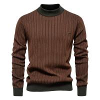 Nuevo diseño para hombre, suéteres de algodón con cuello simulado, suéter pelado cálido para otoño e invierno para hombres - details 8