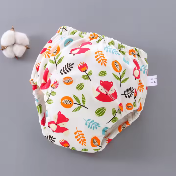 Los pantalones de entrenamiento para bebés se pueden lavar con 6 capas de gasa, bolsillo para pañales, pantalones de estudio, pañales de tela para bebés, pañales transpirables, modelos de primavera y verano. - 1