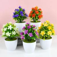 Planta en maceta Artificial, maceta pequeña para bonsái, adornos de árbol simulados, decoración de mesa para boda, hogar, Hotel y oficina, plantas falsas, 1 ud. - details 1