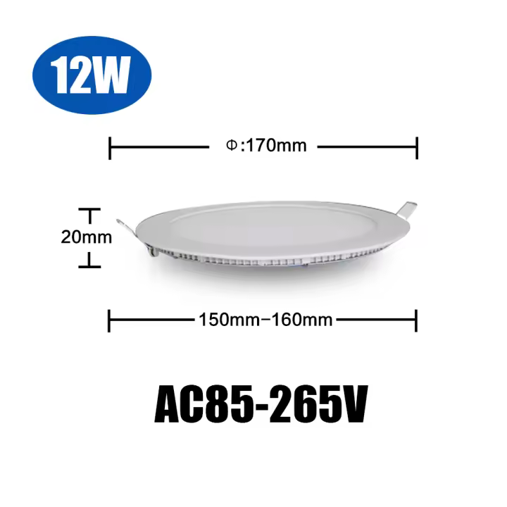 Ultrathin LED Panel Light iling Lamp Circular Ressed Downlight Round 3W 6W 9W 12W 15W 18W 24W Spot Plafond 110V 220V 230V - 1
