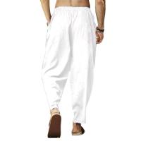 Pantalones de lino y algodón para hombre, ropa de calle transpirable, de Color sólido, informal, para correr, primavera y verano - details 5