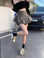 Minifalda escalonada Y2K de cintura alta con volantes y tartán, falda a cuadros, traje estético para mujer - details 25