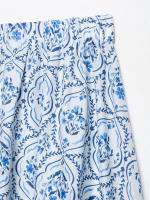 Falda Casual Chic Vintage OUWU Estampado Plisado Cremallera Lateral Moda Primavera Verano Vacaciones - details 7