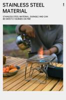 Parrilla de acero inoxidable para centro comercial al aire libre, soporte de mesa meh, mini bandeja para hornear portátil, cocina para picnic y camping - details 5