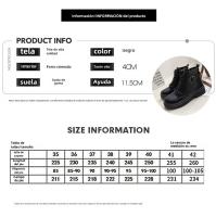 Moda casual muffin botas de mujer negras de suela gruesa con cordones y suela gruesa - details 2