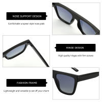 Gafas De Sol Polarizadas ZENOTTIC Sencillas Y Fashion Acrílicas Neutras Rectangulares Para Mujer Y Hombre Viajes Al Aire Libre - details 4