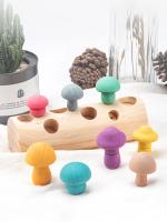 Bloques de arcoíris de madera, juego de colección de juegos, Montessori, juguetes educativos para bebés, forma de desarrollo - details 1