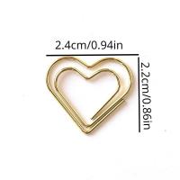 Juego de 50 mini marcapáginas con clips de papel de metal en forma de corazón - details 4