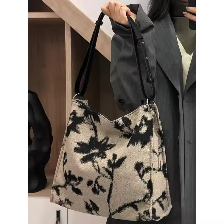 Nuevo Bolsos De Lona Bolsos De Gran Capacidad Bolsos De Hombro Para Mujer Bolsos De Hombro Individuales - 1