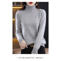 Suéter de cachemira de lana de 100% para mujer, suéter tejido con cuello alto, jerséis de manga larga, ropa de otoño e invierno, Jersey cálido, Tops - details 26