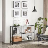 Mueble de Vidrio Templado de 3 Niveles Marco de Metal Morna para Pasillo Salón Dormitorio - details 4