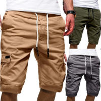 El trabajo de los hombres del tamaño extra grande de moda del verano jadea los pantalones cortos del cargo - details 2