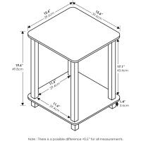 Mesa Auxiliar Simplista, Madera compuesta, Espresso/Negro, 2 Unidades - details 7