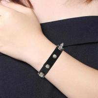 Pulsera gótica con tachuelas y remaches, brazalete negro ajustable de cuero Pu, brazalete Rock Punk - details 9