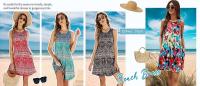 Vestido MIDI estampado en color degradado para mujer, chaleco sin mangas con bolsillos, informal, a la moda, cuello redondo - details 1
