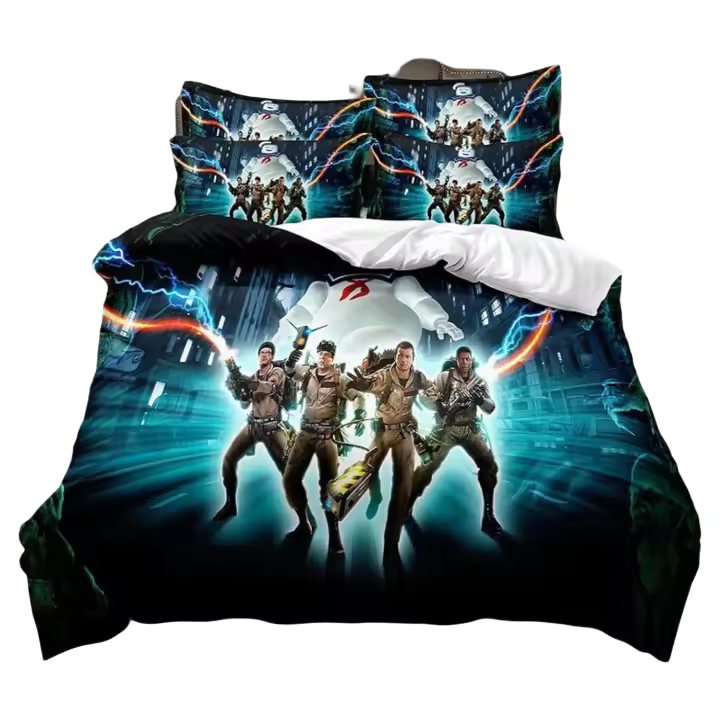 Juego de Ropa de Cama 3D de Ghostbusters Personajes de Película Impresos en Tela - 1