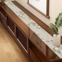 Nuevo estilo chino TV cubierta antipolvo PVC mantel de vidrio suave impermeable resistente al aceite zapato gabinete mesa aparador Mat - details 8