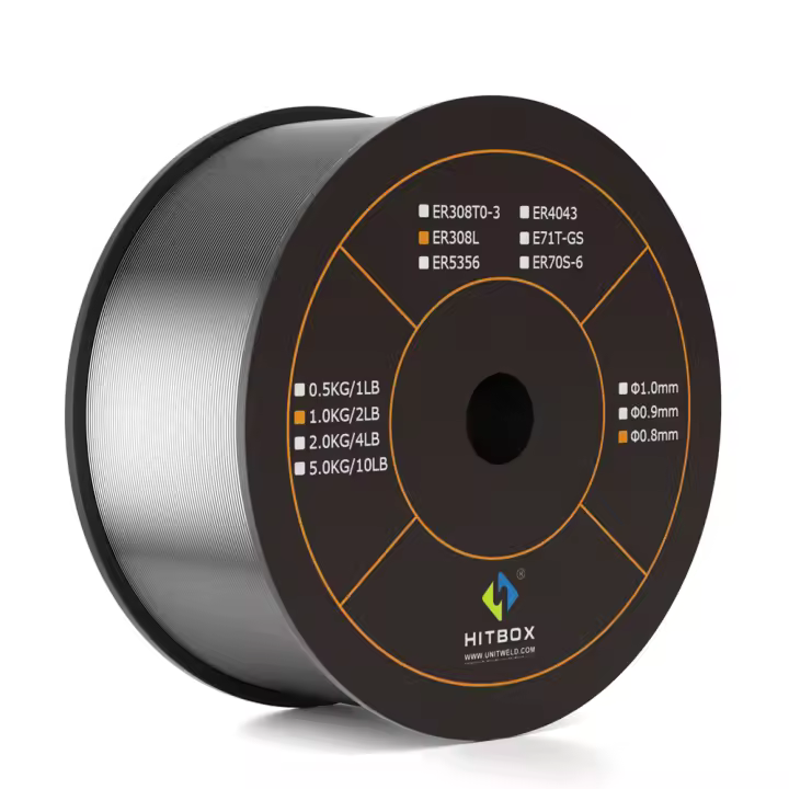 Cable de Flujo de Soldadura MIG HITBOX 0.8mm, 1KG Ideal para Soldadura de Hierro y Acero al Carbono - 1