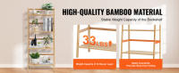 SucceBuy Estante de escalera de bambú, estantería y expositor, soporte independiente para plantas para baño, dormitorio, oficina, estudio, madera natural - details 1