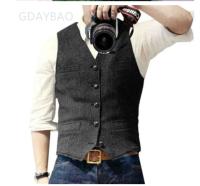 Chaleco sin mangas para hombre, chaleco Retro, abrigos para hombre, abrigo para hombre, ropa para hombre, chaquetas, ropa, chalecos acolchados tácticos para hombre, - details 3