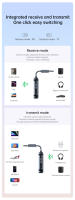 Transmisor y receptor estéreo con Bluetooth 5,4, 2 en 1, 3,5mm, AUX, adaptador inalámbrico de Audio para avión, micrófono para TV, PC, auriculares, coche y avión - details 3