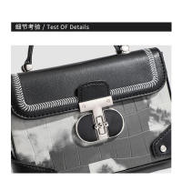 Bolso cuadrado pequeño de textura premium, bolso de mujer con patrón de cocodrilo, bolso de hombro de moda, bolso de mujer informal, versátil, de color contrastante - details 3