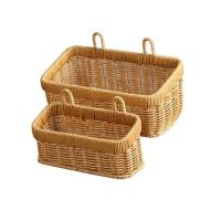Cesta de almacenamiento decorativa para colgar en la pared, ahorro de espacio con asa, cesta de almacenamiento tejida, cesta para plantas de jardín de gran capacidad - details 4