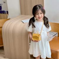 Dulce bolso de hombro con lazo de cuero PU, bolso cruzado con lazo de Color sólido, monedero, cartera, Bolso pequeño para niños, ropa de calle - details 9